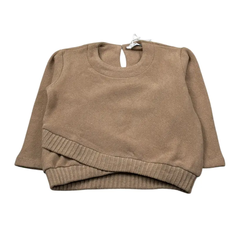 U+È Maglia Girocollo tinta unita Cammello per Bambina