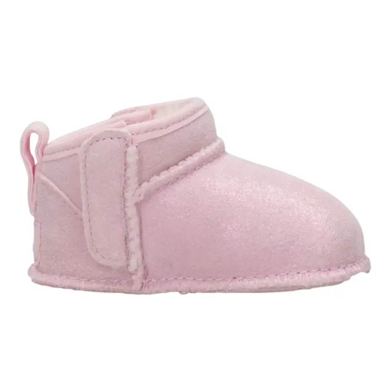 Ugg Stivali tinta unita con Glitter Rosa per Neonata