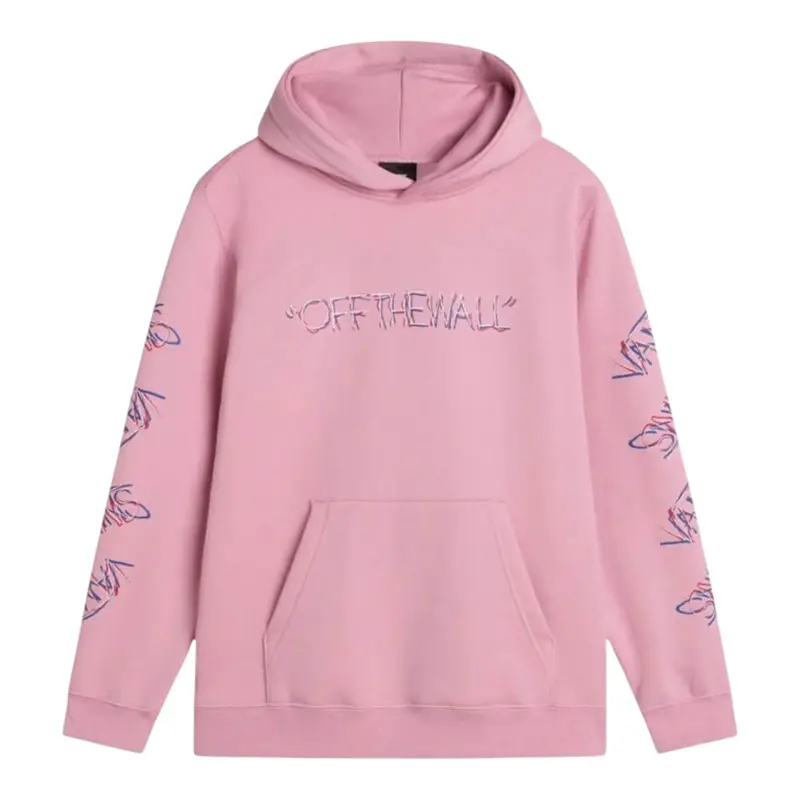 Vans Felpa Chiusa con Cappuccio tinta unita Rosa per Bambina