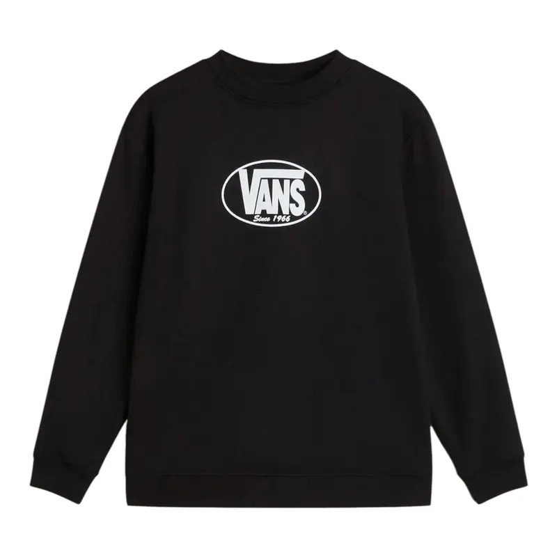 Vans Felpa Chiusa Girocollo tinta unita Nero per Bambino