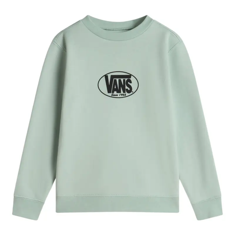 Vans Felpa Chiusa Girocollo tinta unita Verde per Bambino