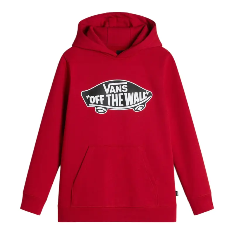 Vans Felpa tinta unita con Cappuccio E Logo Rosso per Bambino