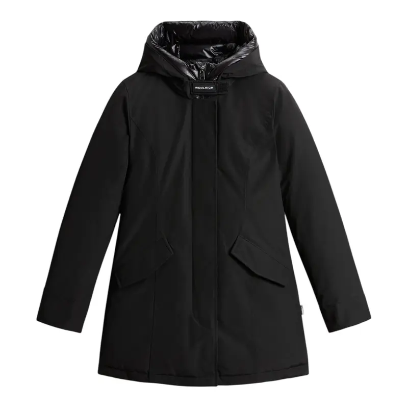 Woolrich Giubbino tinta unita con Bottoni Nero per Bambino