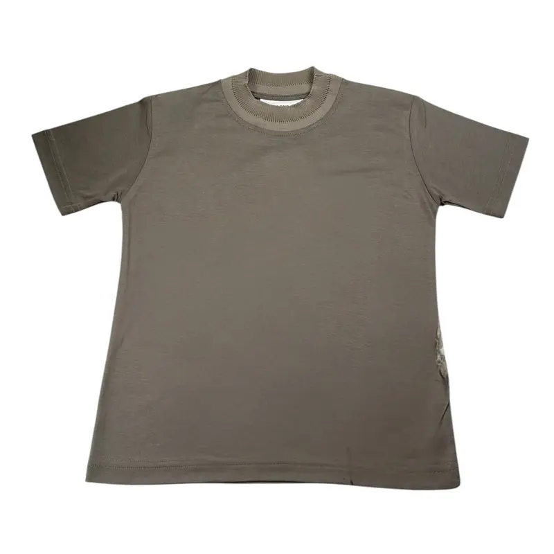 Yes London T-Shirt tinta unita Fango per Bambino