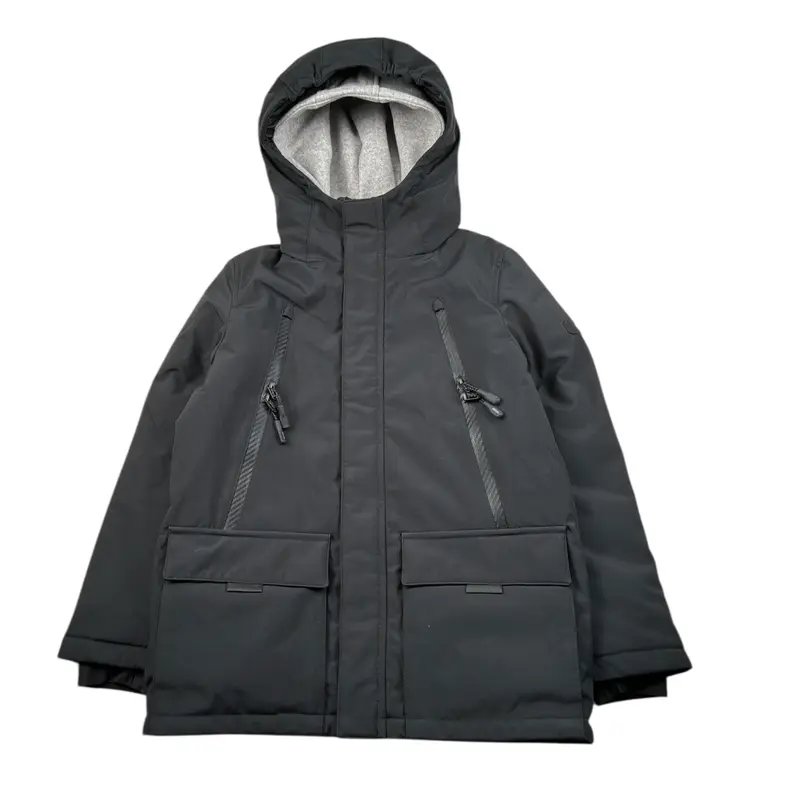 Yes Zee Giubbino Tinta Unit con Cappuccio Nero per Bambino