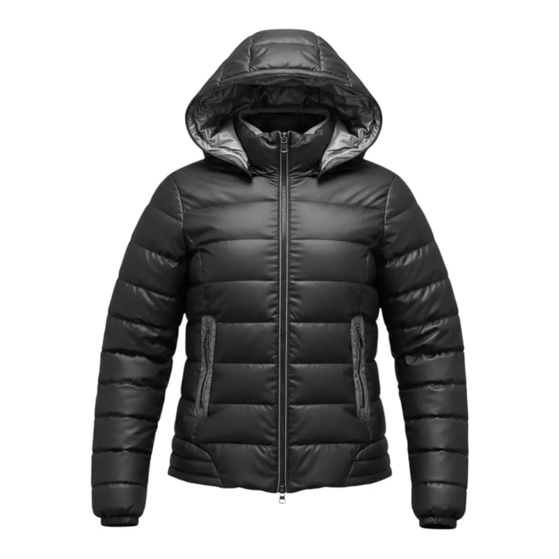 Yes Zee Giubbino tinta unita con Cappuccio Nero per Bambino