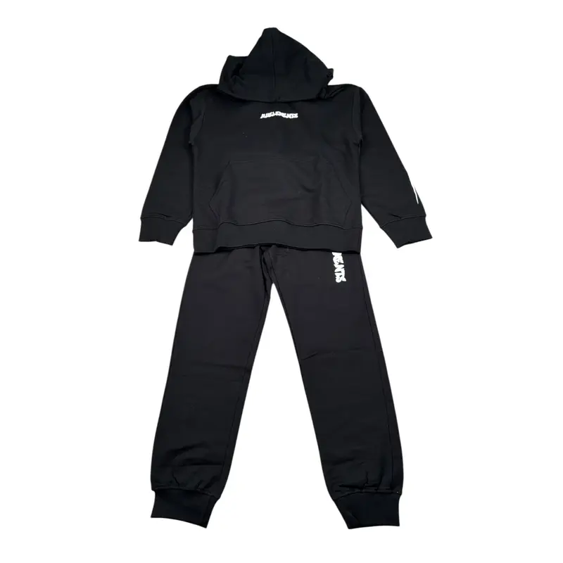 Zu+Elements Completo 2 Pezzi Felpa-Pantalone tinta unita Nero per Bambino