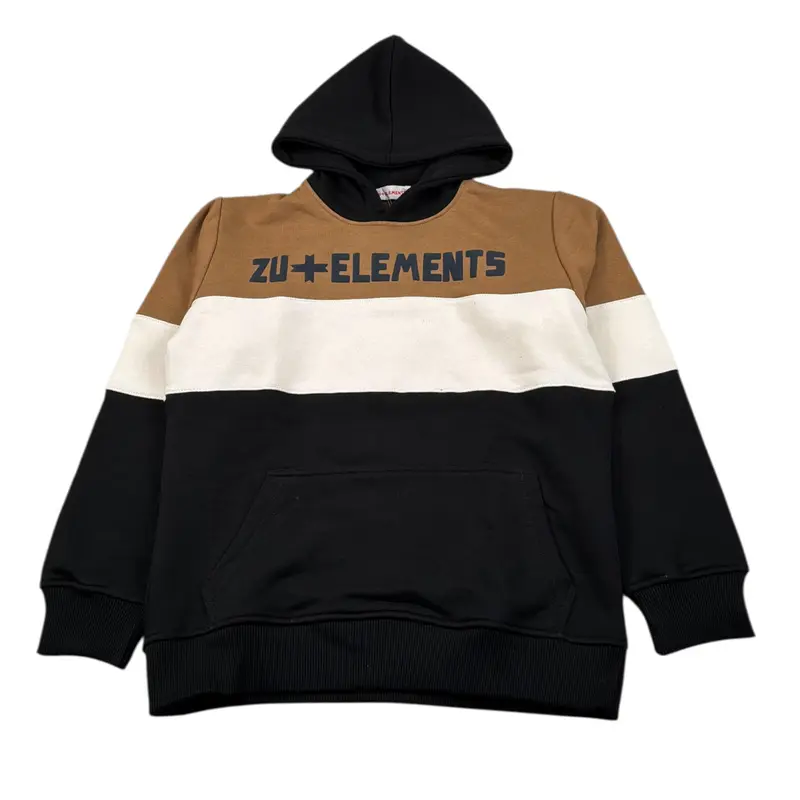 Zu+Elements Felpa Chiusa con Cappuccio Tricolore Multicolor per Bambino